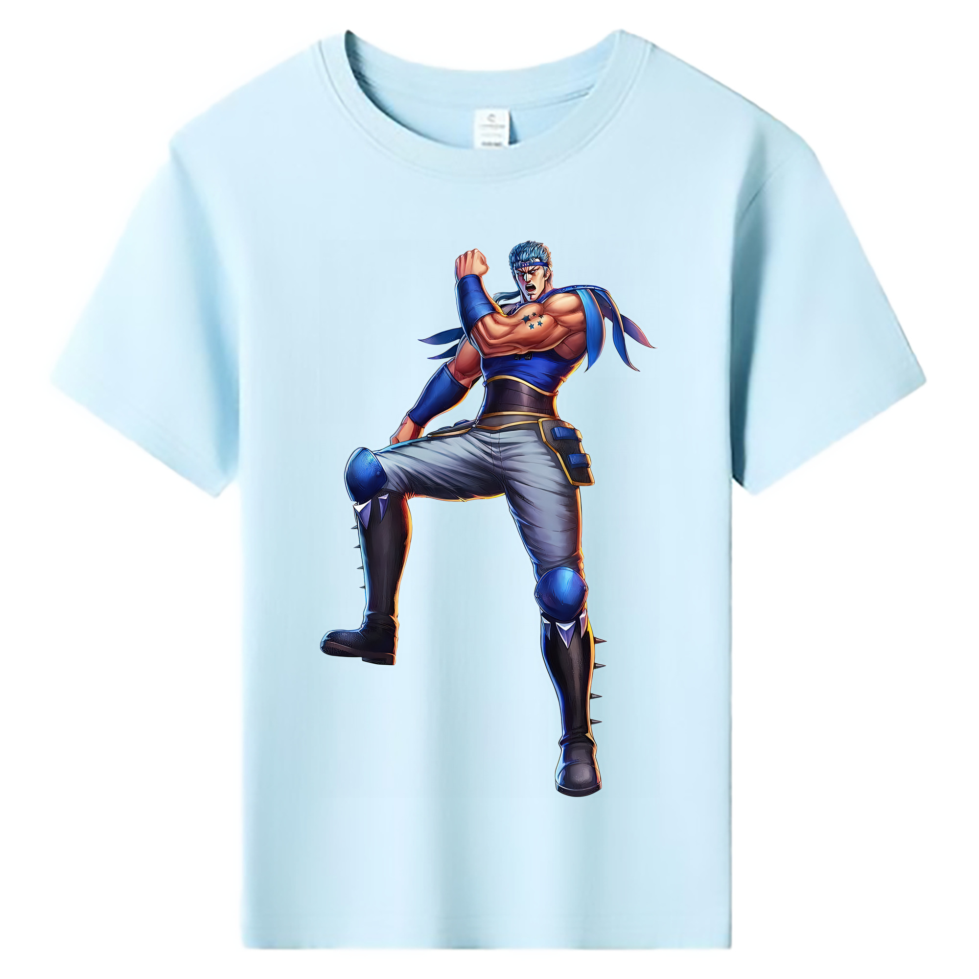 （画像用） 北斗の拳 Fist of the North Star 綿100％キッズTシャツ（フロントプリント）